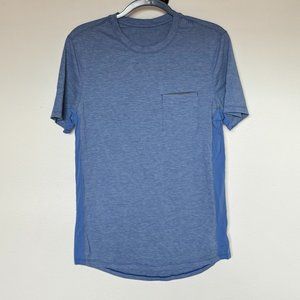 Lululemon Athletica Blue Heather Pocket T Shirt Mens XL